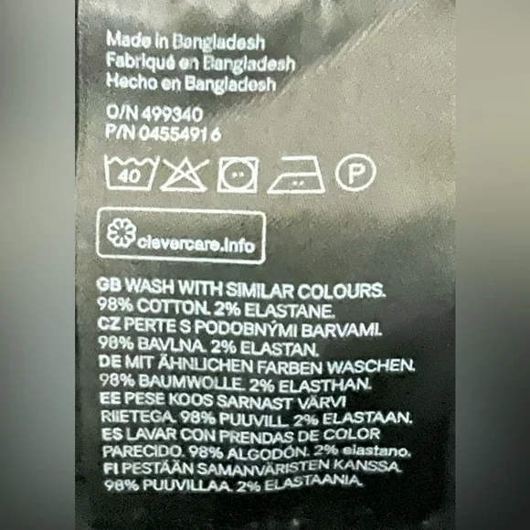 H&M Black Cotton Shorts Size 10 - Picture 4 of 6